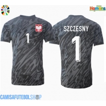 Camisa de time de futebol Polónia Wojciech Szczesny #1 Goleiro Replicas 2º Equipamento Europeu 2024 Manga Curta